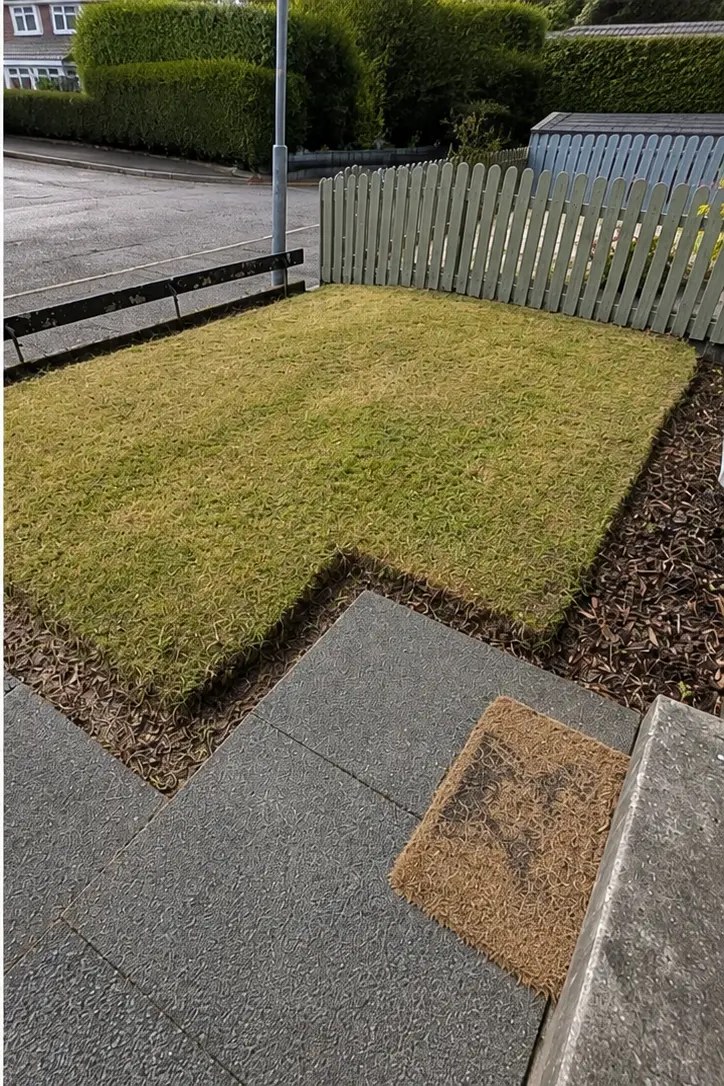 After: lawn freshly cut and tidied by JD Property Maintenance
